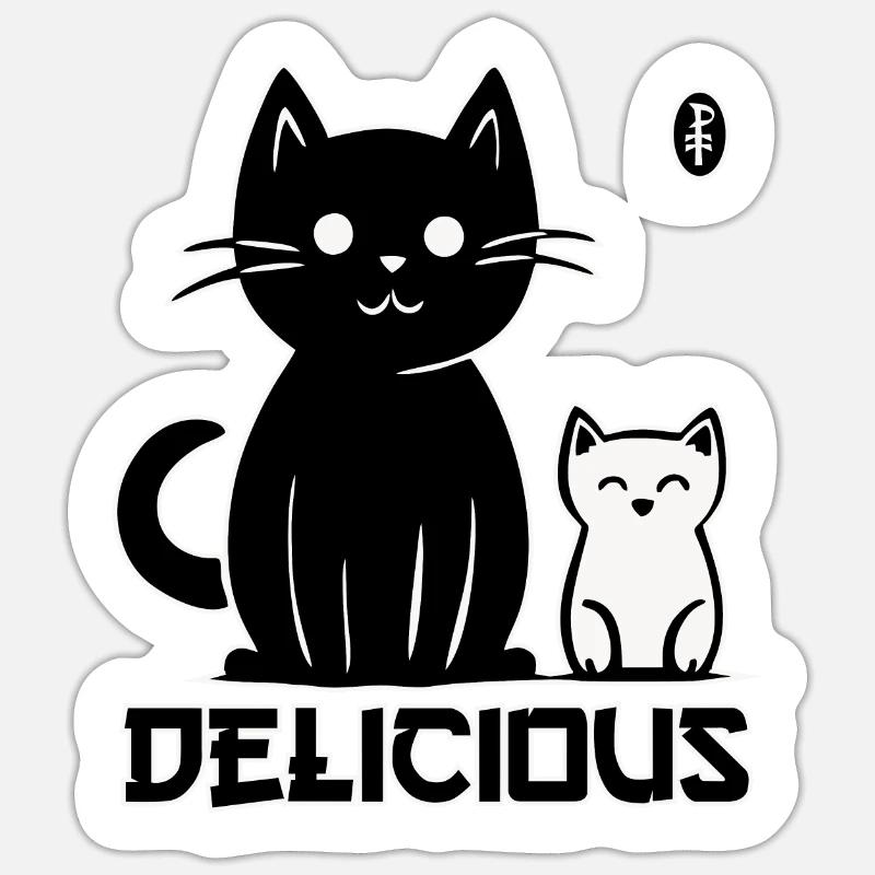 Tasty Cute Cats Sticker size S (10 x 10 cm)