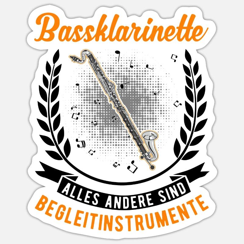 Instruments d’accompagnement de clarinette basse Sticker taille S (10 x 10 cm)