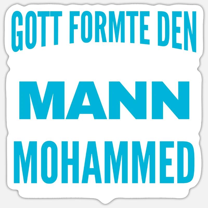 Mohammed Name Design Sticker Größe S (10 x 10 cm)