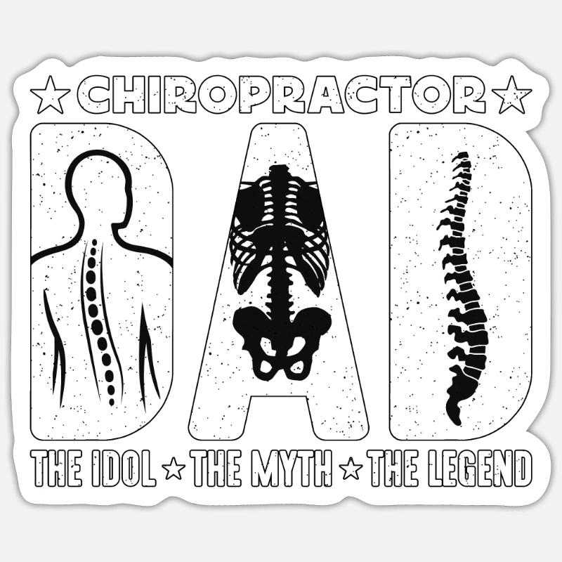 Chiropractor Dad The Idol Osteopath Chiropractors Sticker Größe S (10 x 10 cm)