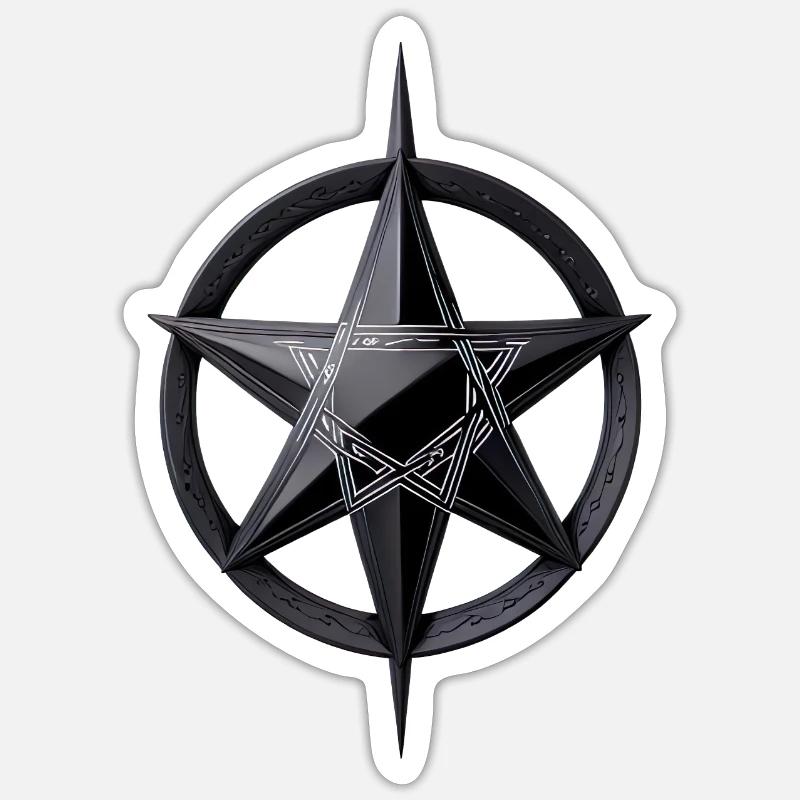 Pentagram Black Black Magic Summoning Sticker size S (10 x 10 cm)