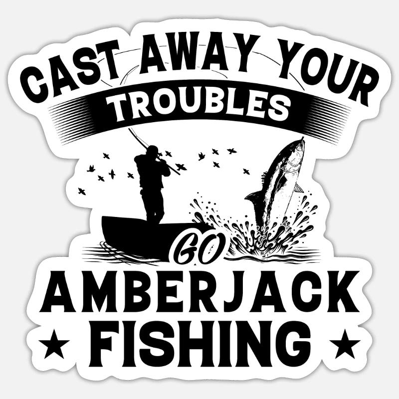 Jeter - Sériole de poisson - Sticker taille S (10 x 10 cm) - blanc mat