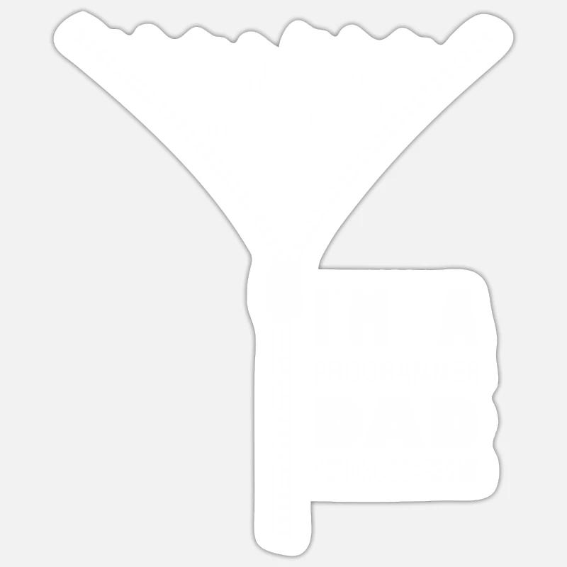 Ich bin ein Programmierer, Vater, nichts macht mir Angst Sticker Größe S (10 x 10 cm)