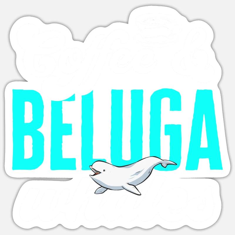 White Whale Beluga Whale - Sticker size S (10 x 10 cm) - white matte