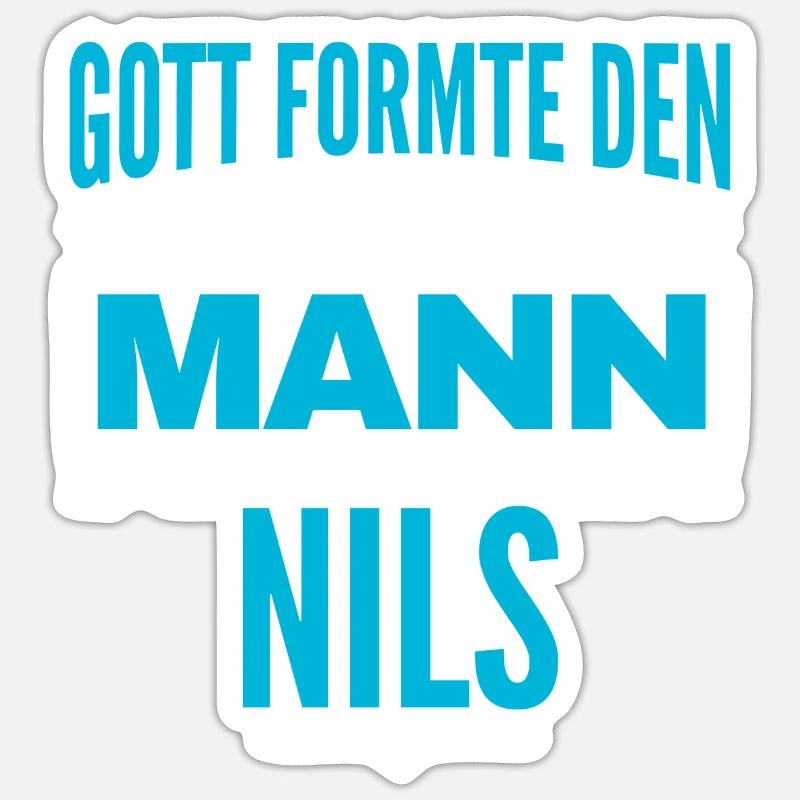 Nils Name Design Sticker Größe S (10 x 10 cm)