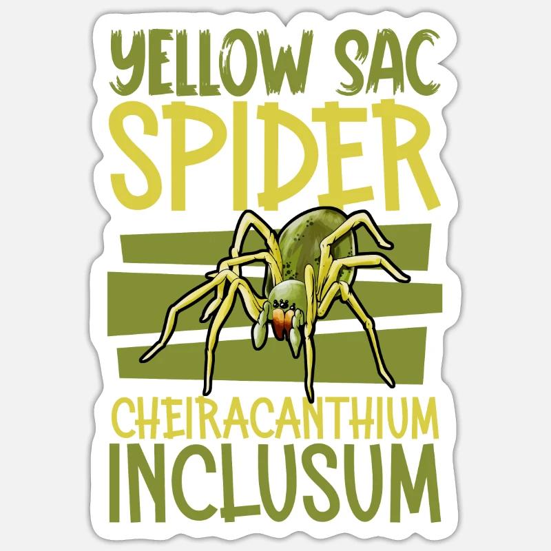 Echte Dornfinger Spinne - Sticker Größe S (10 x 10 cm) - Mattweiß