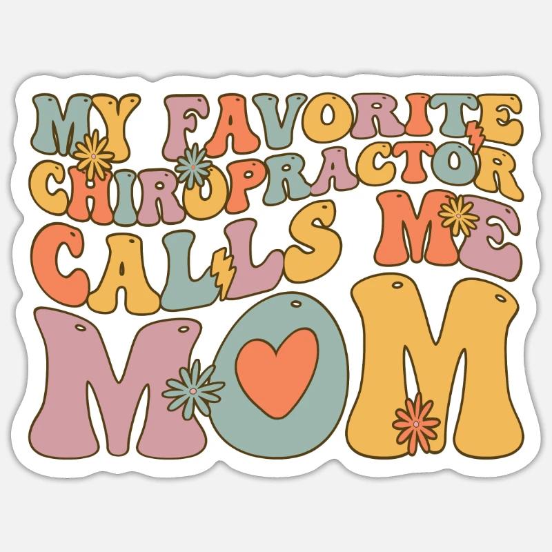 Groovy Chiropractic - Sticker size S (10 x 10 cm) - white matte
