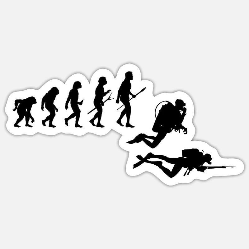 Evolution Diving Plongeur sous-marin Speargon Sticker taille S (10 x 10 cm)