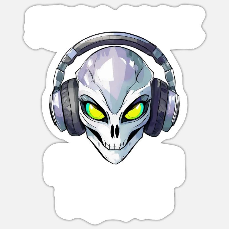 Hardcore Gabber Squad Alien Rave Sticker size S (10 x 10 cm)