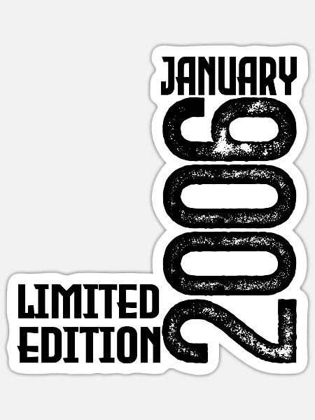 Januar 2006 Geburtstagsgeschenk. Januar 2006. - Sticker Größe S (10 x 10 cm) - Mattweiß