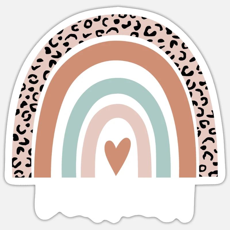 Deckhand Rainbow Leopard Funny Deckhand Sticker size S (10 x 10 cm)