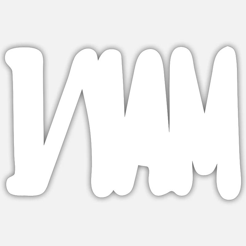 I YAM - Identité - Sticker taille S (10 x 10 cm) - blanc mat