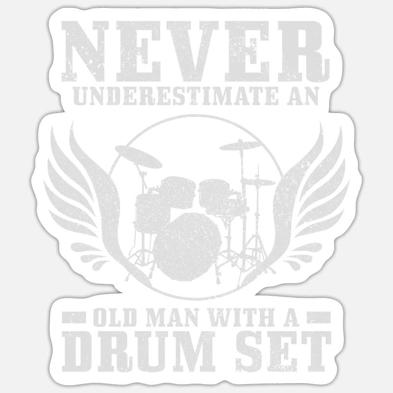 Drummer Drummer Drum Gift - Sticker size S (10 x 10 cm) - white matte