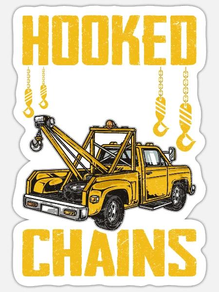Lustiger Abschleppwagenfahrer Abschleppwagenfahrer - Sticker Größe S (10 x 10 cm) - Mattweiß