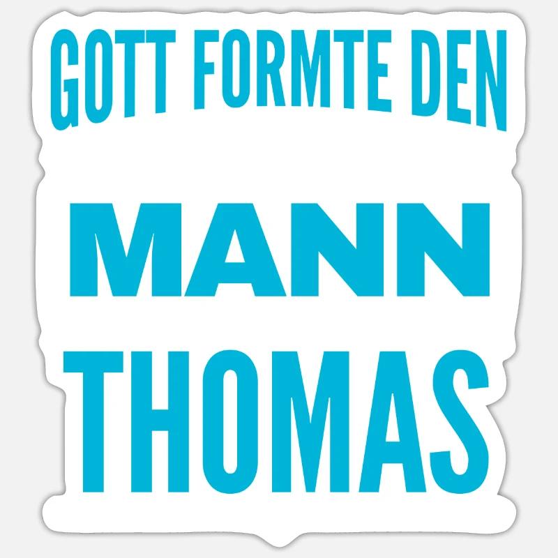 Thomas Name Design - Sticker Größe S (10 x 10 cm) - Mattweiß