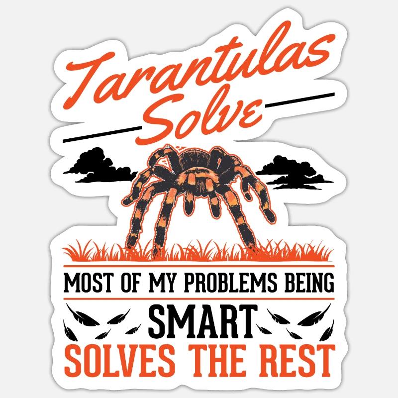 Tarantel Spinne Tarantula - Sticker Größe S (10 x 10 cm) - Mattweiß