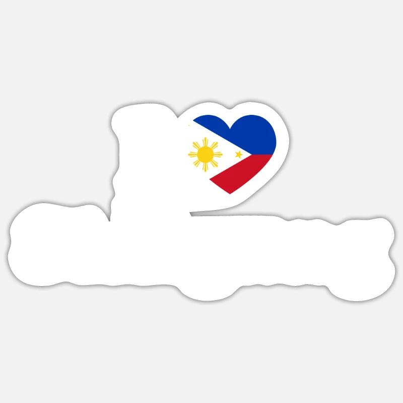 Philippinisch-philippinisches Essen Sinigang Erbe - Sticker Größe S (10 x 10 cm) - Mattweiß