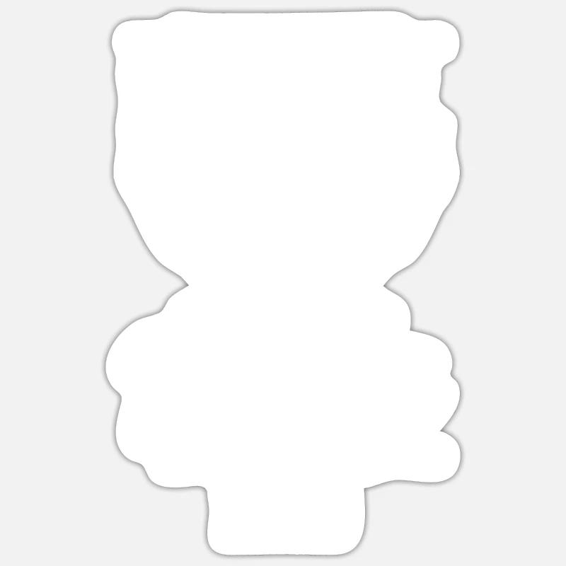 Drôle de baseball - Sticker taille S (10 x 10 cm) - blanc mat