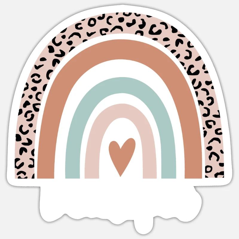 Developer Rainbow Leopard Funny Developer Sticker size S (10 x 10 cm)