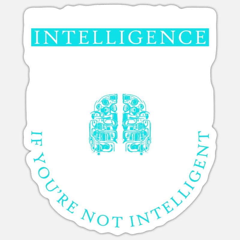 Artificial Intelligence Algorithm Brain Sticker Größe S (10 x 10 cm)