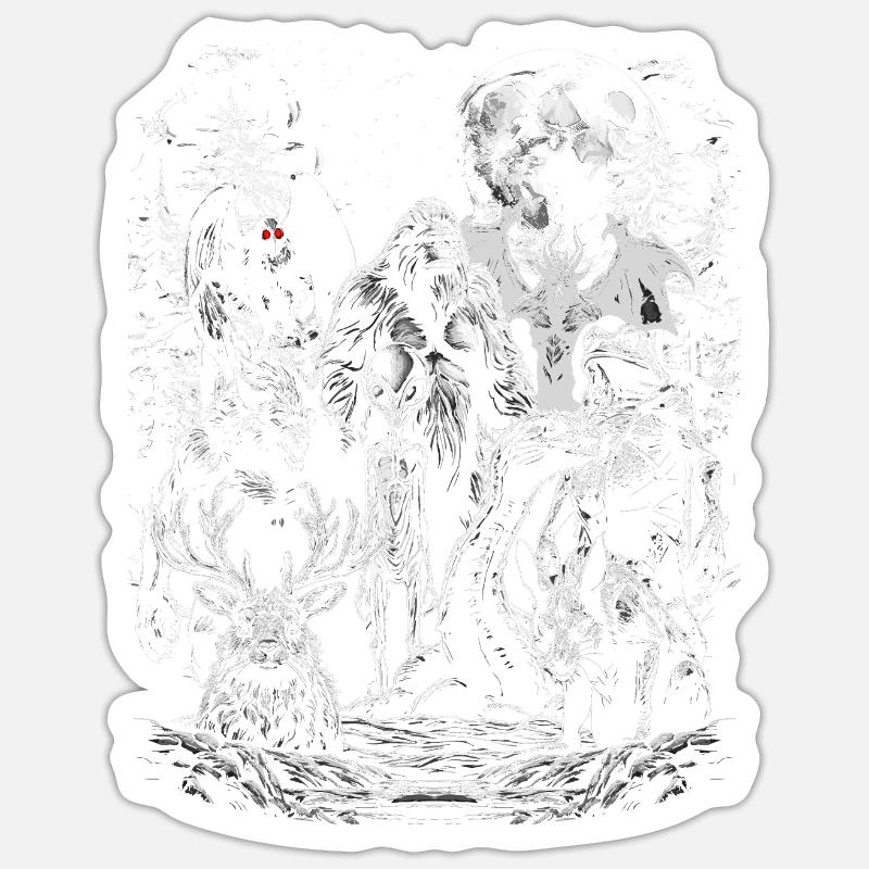 Groupe Cryptides - Sticker taille S (10 x 10 cm) - blanc mat