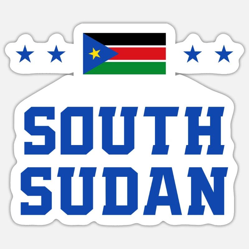 Sud Soudan - Sticker taille S (10 x 10 cm) - blanc mat
