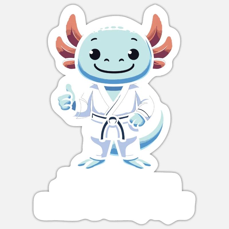 Jiu Jitsu - Sticker taille S (10 x 10 cm) - blanc mat