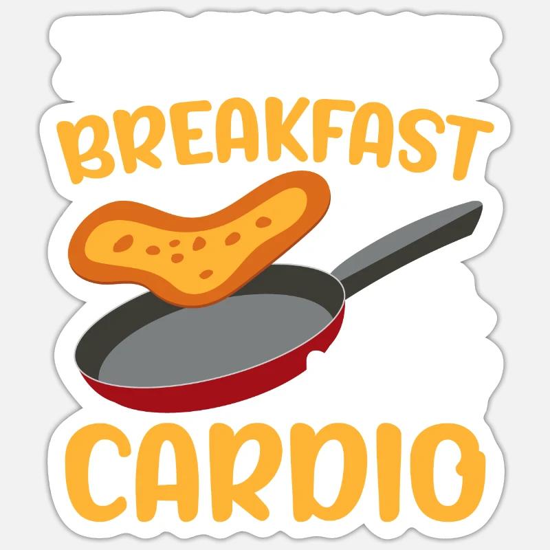 Funny Pancake Maker - Sticker size S (10 x 10 cm) - white matte