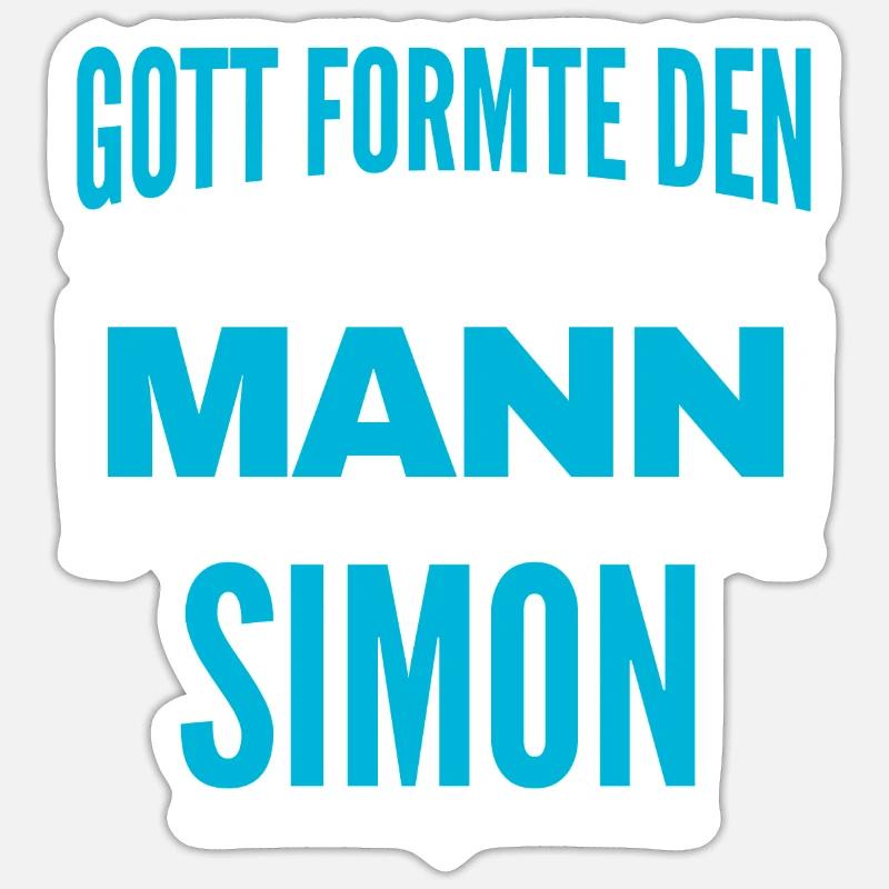 Simon Name Design Sticker Größe S (10 x 10 cm)