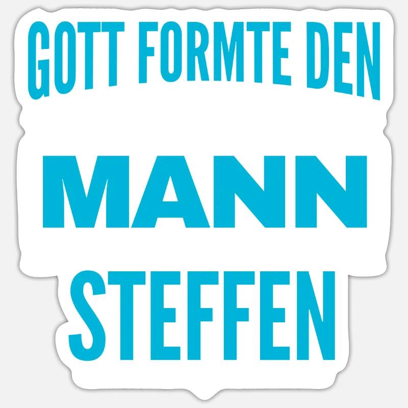 Steffen Name Design Sticker Größe S (10 x 10 cm)