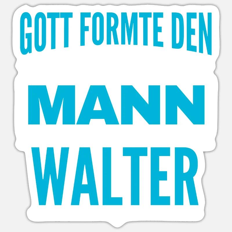 Walter Name Design Sticker Größe S (10 x 10 cm)