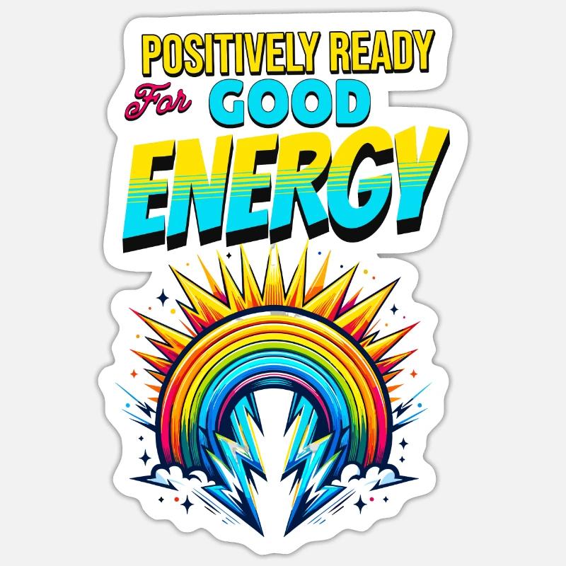 Positivity Rainbows Mindfulness Self-improvement - Sticker size S (10 x 10 cm) - white matte