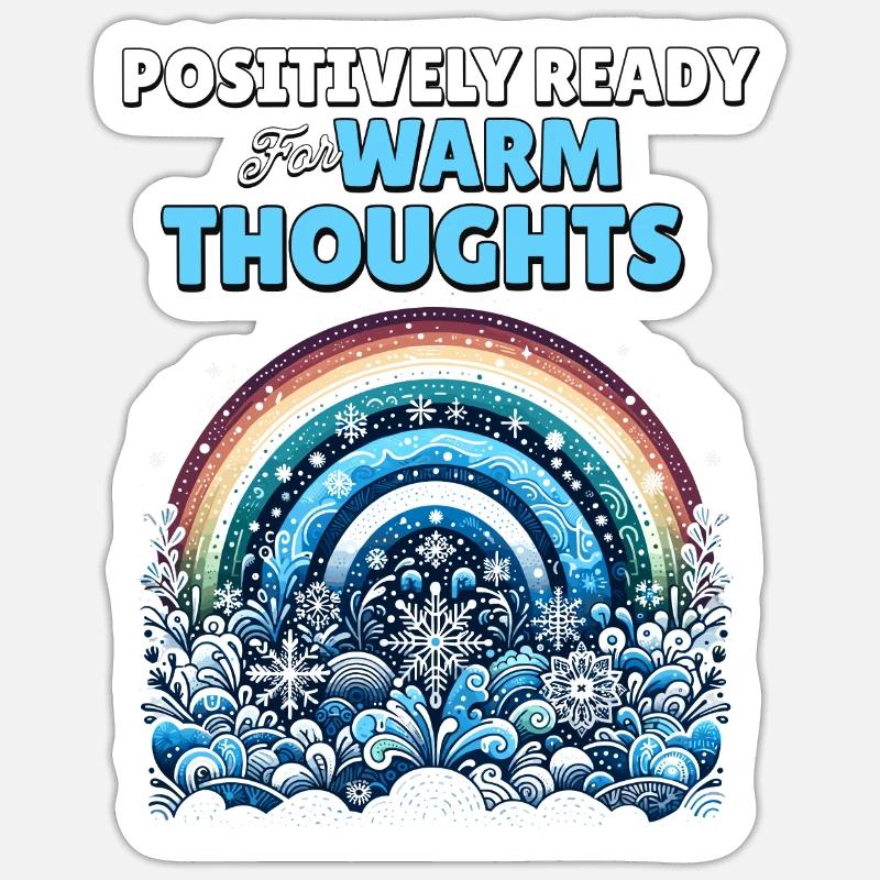 Positivity Rainbows Mindfulness Self-improvement - Sticker Größe S (10 x 10 cm) - Mattweiß