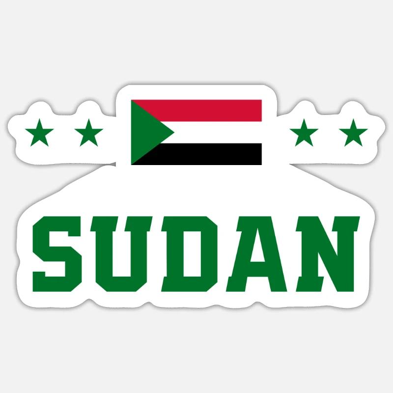 Soudan - Sticker taille S (10 x 10 cm) - blanc mat