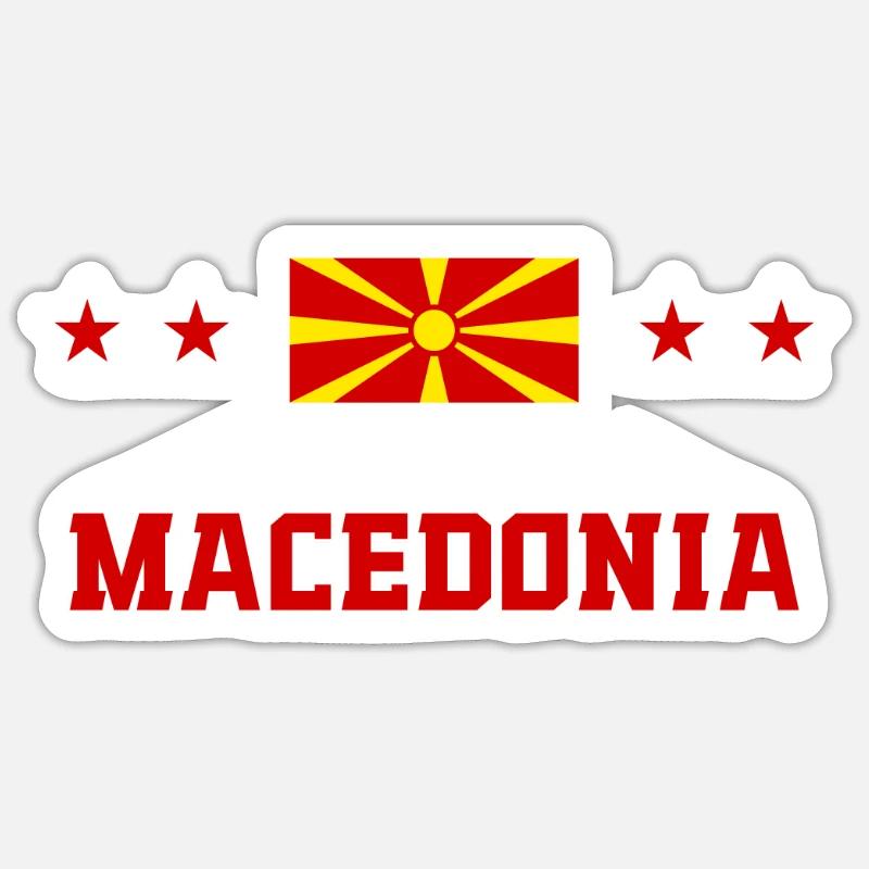 Macédoine - Sticker taille S (10 x 10 cm) - blanc mat