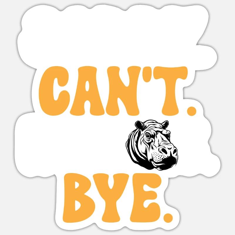 Flusspferd Nilpferd Sticker Größe S (10 x 10 cm)