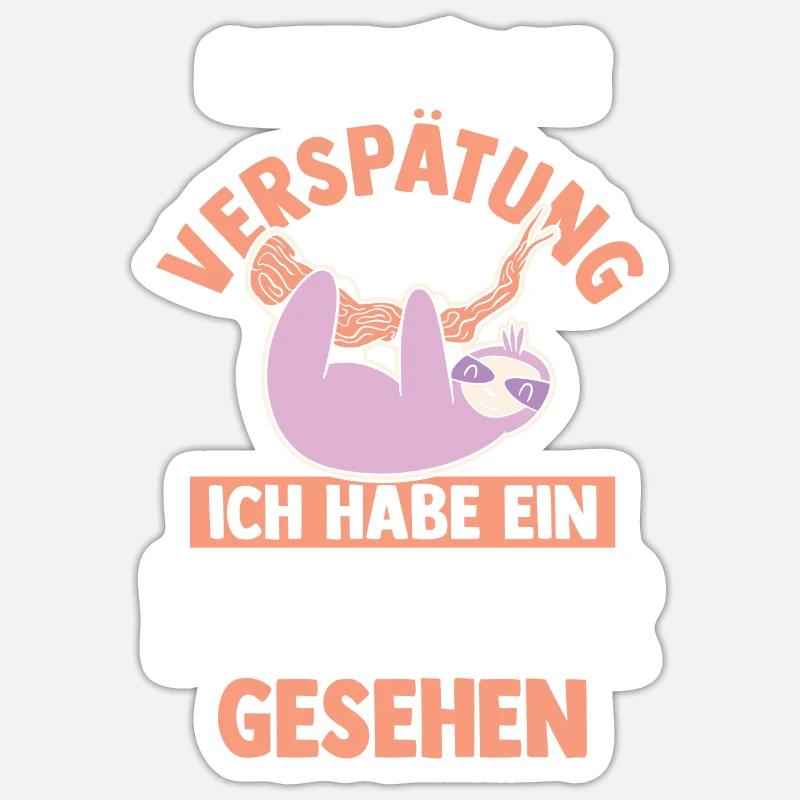 Faultier - Sticker Größe S (10 x 10 cm) - Mattweiß