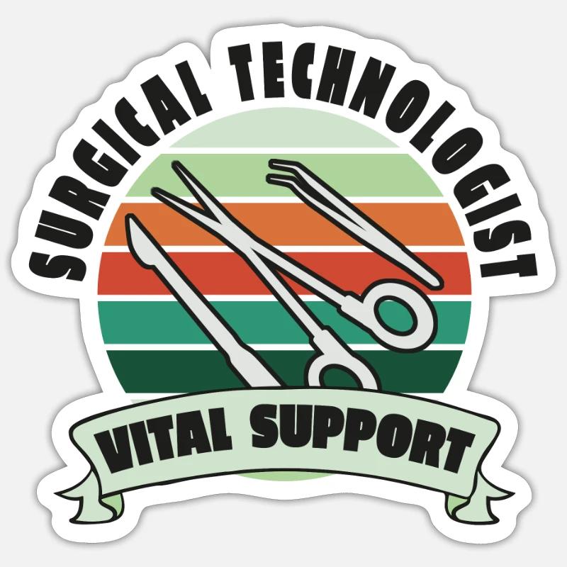 Chirurgisch-technischer Assistent Chirurg Sticker Größe S (10 x 10 cm)