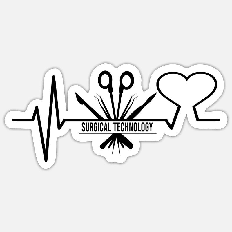 Surgical-Technical Assistant Surgeon - Sticker size S (10 x 10 cm) - white matte