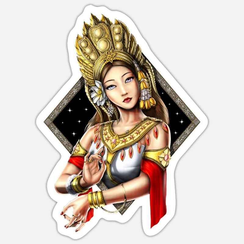 Cambodian Khmer Apsara Dancer Sticker size S (10 x 10 cm)