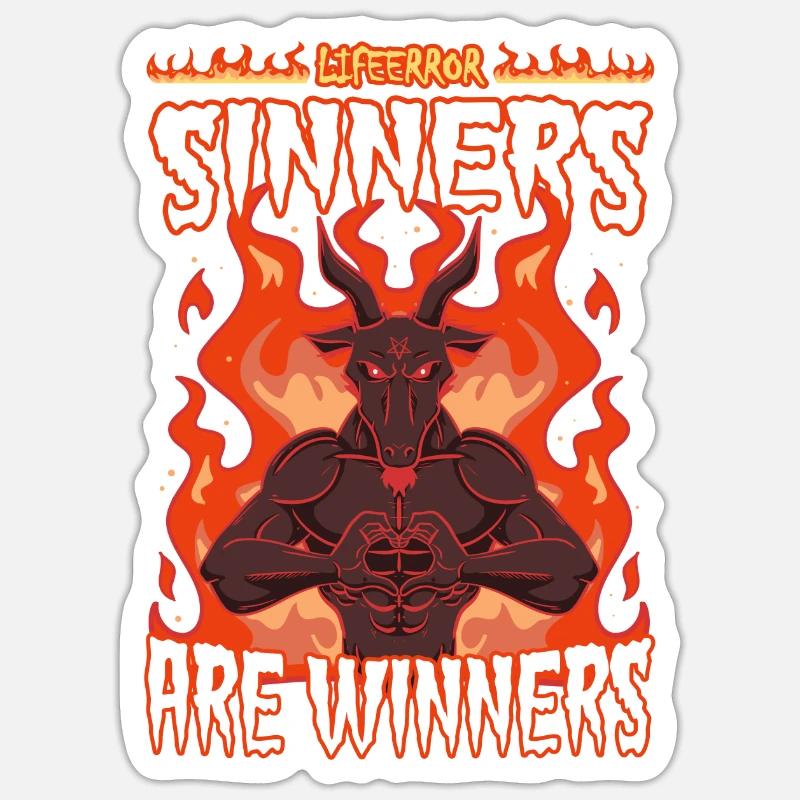 Sinners are Winners - Lifeerror Sticker size S (10 x 10 cm)