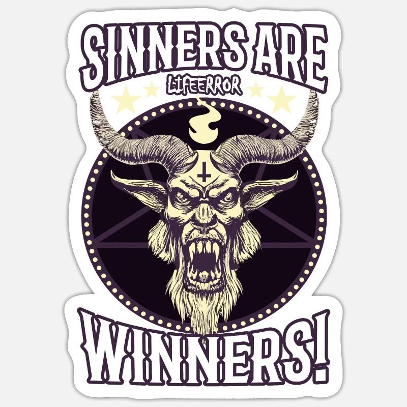 Sinners are Winners - Lifeerror Sticker size S (10 x 10 cm)
