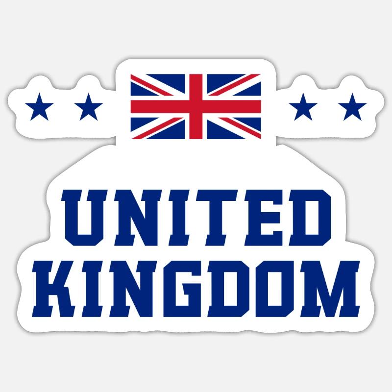 Royaume-Uni - Sticker taille S (10 x 10 cm) - blanc mat