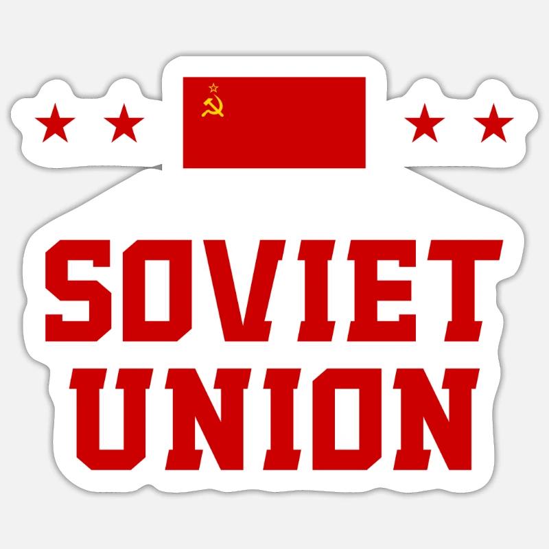 Union soviétique - Sticker taille S (10 x 10 cm) - blanc mat