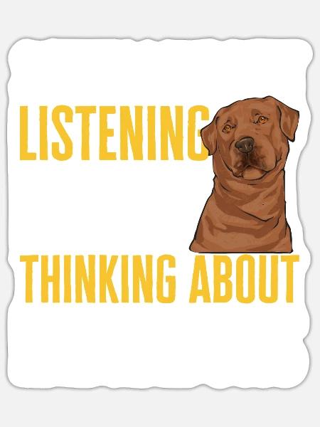 Foxred Labrador Fuchsroter Labrador Retriever - Sticker Größe S (10 x 10 cm) - Mattweiß