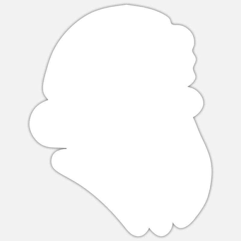 Minimalistischer Weihnachtsmann - Sticker Größe S (10 x 10 cm) - Mattweiß