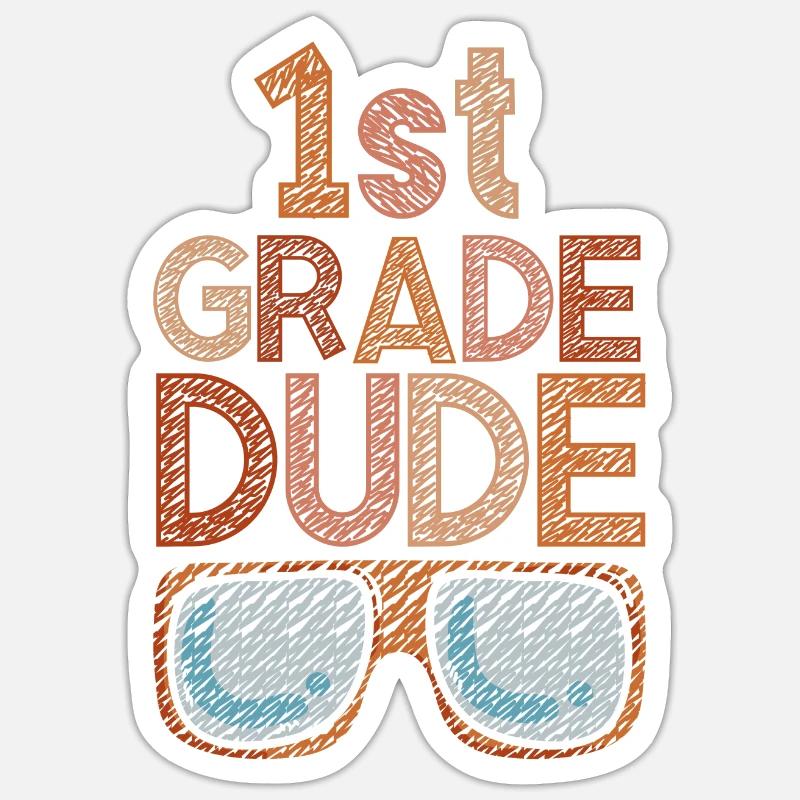 Kindergärtnerin Lustige Studentin 1. Abschluss - Sticker Größe S (10 x 10 cm) - Mattweiß