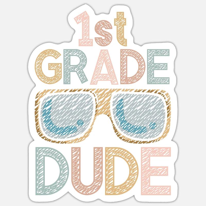 Kindergärtnerin Lustige Studentin 1. Abschluss - Sticker Größe S (10 x 10 cm) - Mattweiß