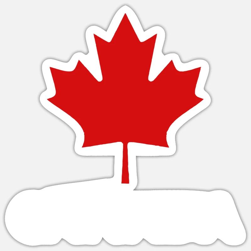 Feuille d’érable canadienne, Drapeau du Canadaquebecalbertanew y Sticker taille S (10 x 10 cm)