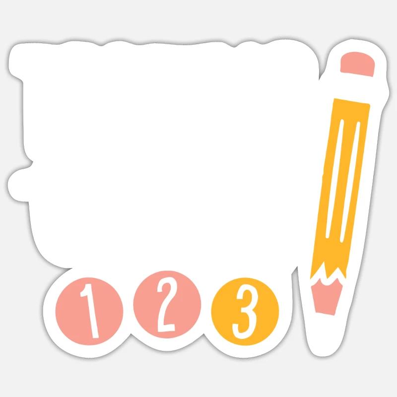Testing Testing 123 Cute Test Dayexam daytest test Sticker size S (10 x 10 cm)
